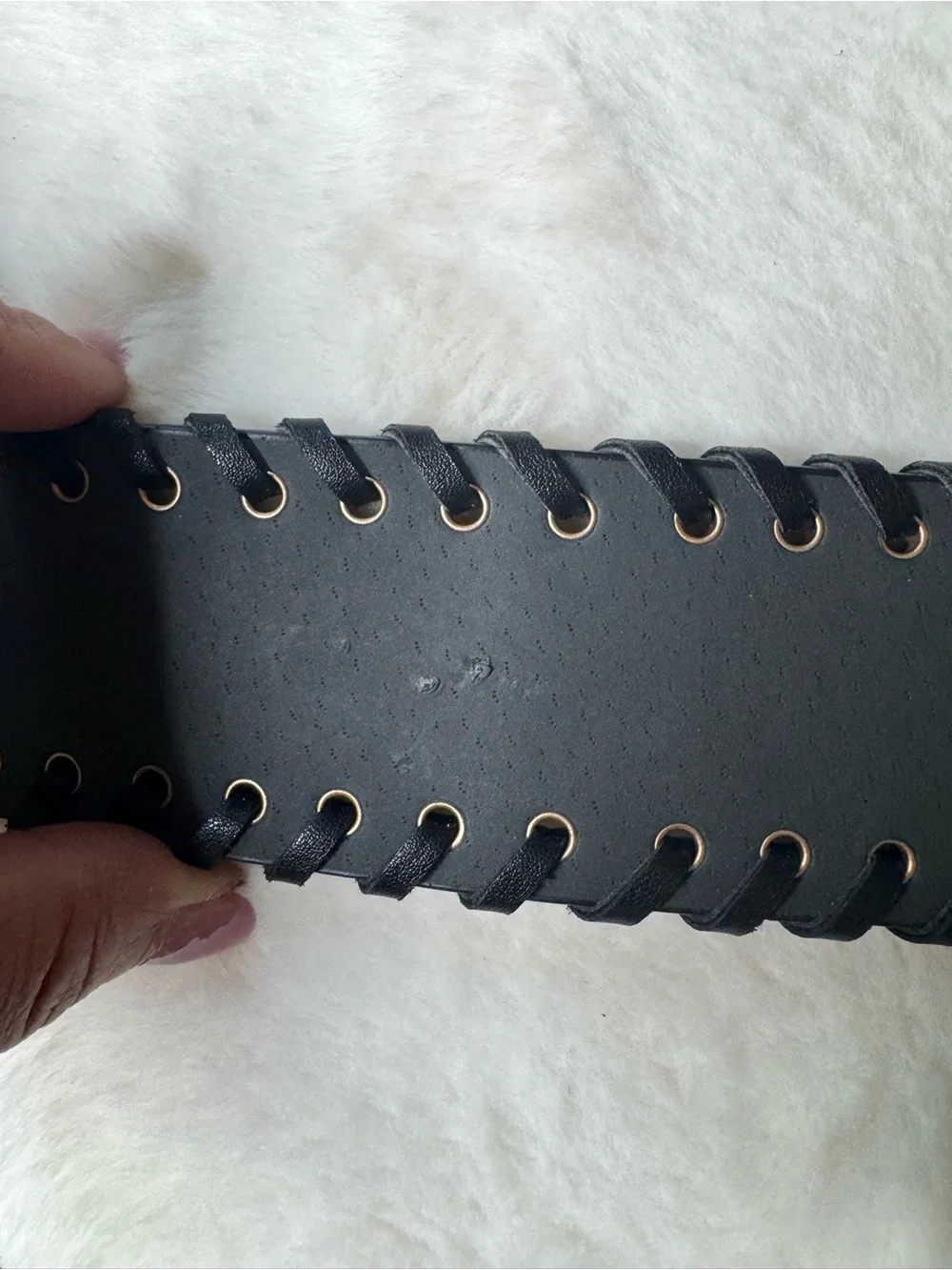 Express Black Stretch Studded Waist Belt M/L